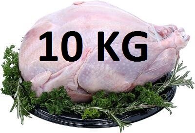 10 kg Verse hele kalkoen